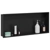 vidaXL Shower Niche Black 75 x 30 x 9.5 cm Stainless Steel