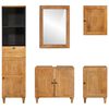 vidaXL Bathroom Furniture Set with Drawer 5 pcs Brown Engineered Wood