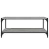 vidaXL TV Cabinet Grey Sonoma 100x33x41 cm Engineered Wood and Steel