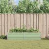 vidaXL Planter Pastel Green 195 x 100 x 45 cm Galvanised Steel