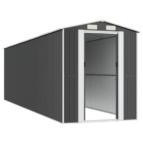 vidaXL Garden Shed Anthracite 192x689x223 cm Galvanised Steel