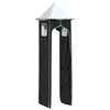 vidaXL Curtains for Loft Bed with Tunnel and Tower White and Black