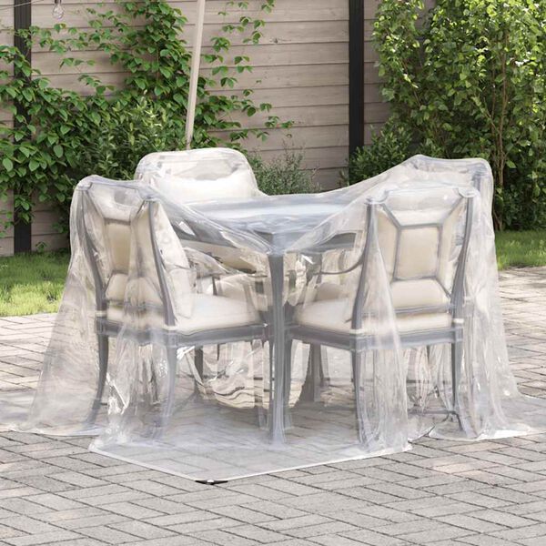 vidaXL Clear Tarpaulin with Eyelets 2x2 m Polyethylene