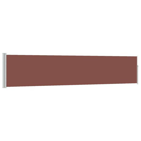 vidaXL Patio Retractable Side Awning 100x500 cm Brown