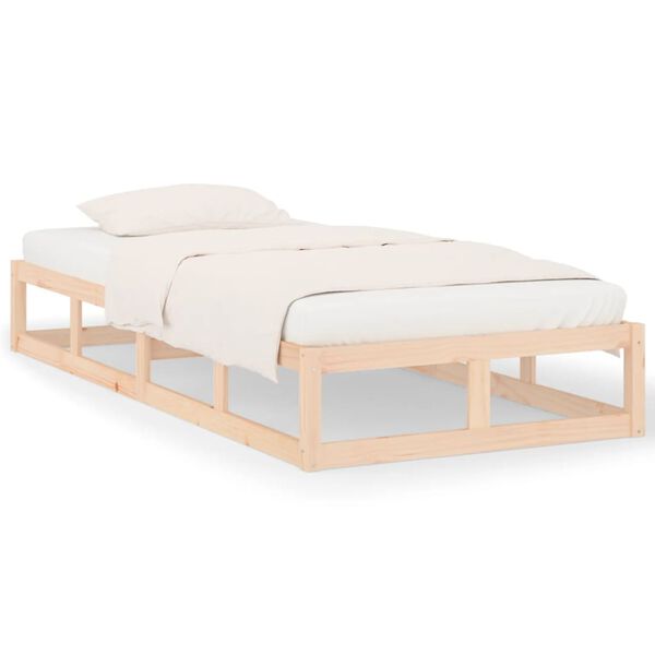 vidaXL Bed Frame without Mattress 75x190 cm Small Single Small Single Solid Wood