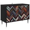 vidaXL TV Cabinet OMMEN 69 x 33 x 50.5 cm Black Oak Engineered Wood