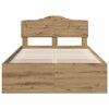 vidaXL Bed Frame Artisian Oak 135 x 190 cm Solid Pine Wood