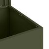 vidaXL Outdoor Storage Box Olive Green 55 x 50.5 x 50 cm Steel