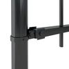 vidaXL Garden Fence with Hoop Top Steel 892.5x60 cm Black