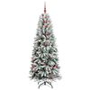 vidaXL Artificial Christmas Tree with 300 LEDs with Stand White 210 cm