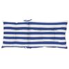 vidaXL Garden Highback Chair Cushions 4 pcs Blue&White Stripe 120x50x7 cm Fabric