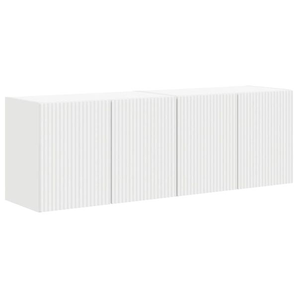 vidaXL TV Wall Cabinet 2 pcs White 59.5 x 31 x 40 cm Engineered Wood