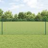 vidaXL Fence with Post Green 0.8 x 100 m Steel and PVC
