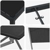 vidaXL Garden Dining Set Folding 5 pcs Black Powder-Coated Steel