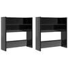 vidaXL Wall Shoe Cabinets 2 pcs High Gloss Black 60x18x60 cm Engineered Wood