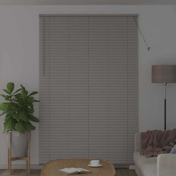 vidaXL Venetian Blinds Height Adjustable Silver 220x150cm Aluminium