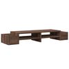 vidaXL Monitor Stand with Storage Brown Oak 100x27x15 cm Engineered Wood