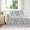 vidaXL Throw Blanket Grey 270 x 240 cm Fleece