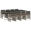 vidaXL Garden Dining Set | Grey and black