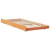vidaXL Bed Frame Wax Brown 100 x 200 cm Solid Pine Wood