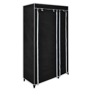 vidaXL Folding Wardrobe Black 110x45x175 cm