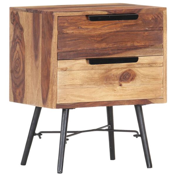 vidaXL Bedside Cabinet 40x30x50 cm Solid Acacia Wood