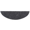 vidaXL Stair Mats Self-adhesive 5 pcs 56x17x3 cm Dark Grey Half Round