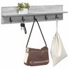 vidaXL Wall-Mounted Coat Rack Grey Sonoma 80 x 10.5 x 18 cm