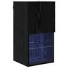 vidaXL Wall-mounted TV Cabinet 30.5 x 30 x 60 cm Black Oak