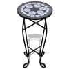 vidaXL Plant Stand | Black and white | Iron and ceramic | Medium | Durable