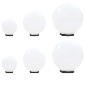 vidaXL Bowl Lamp | Set of 6 | White | Polymethyl methacrylate | 20/30/40 cm