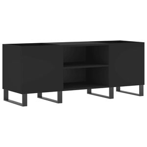vidaXL Record Cabinet Black 121x38x48 cm Engineered Wood