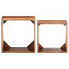 vidaXL Nesting Tables 2 pcs Solid Wood