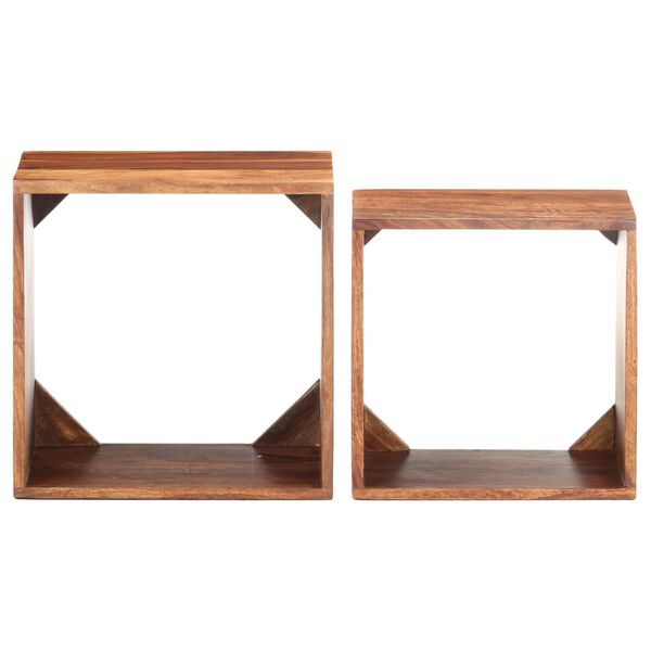vidaXL Nesting Tables 2 pcs Solid Wood