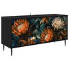 vidaXL TV Cabinet LOCHEM 102 x 33 x 51 cm Black Oak Engineered Wood
