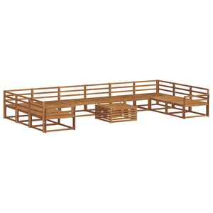 vidaXL Outdoor Sofa Set 11 pcs Natural Solid Acacia Wood