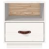 vidaXL Bedside Cabinet White 40x34x45 cm Solid Wood Pine