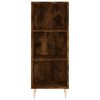 vidaXL Highboard Smoked Oak 34.5x34x180 cm Engineered Wood