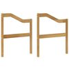 vidaXL Armrests Module 2 pcs White 59 x 4 x 73 cm Solid Acacia Wood