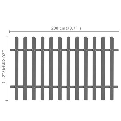 vidaXL Picket Fence WPC 200x120 cm