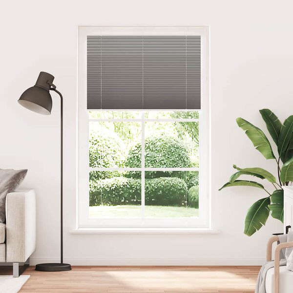 vidaXL Pleated Blind Anthracite 120x200 cm Fabric Width 119.4 cm Polyester
