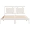 vidaXL Extra Long Bed Frame without Mattress White 160x220 cm Solid Wood
