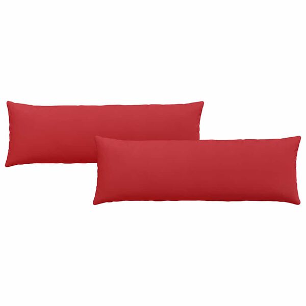 vidaXL Sofa Pillows 2 pcs Red 120 x 40 cm Fabric