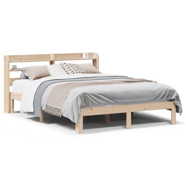 vidaXL Bed Frame with Headboard without Mattress 150x200 cm King Size