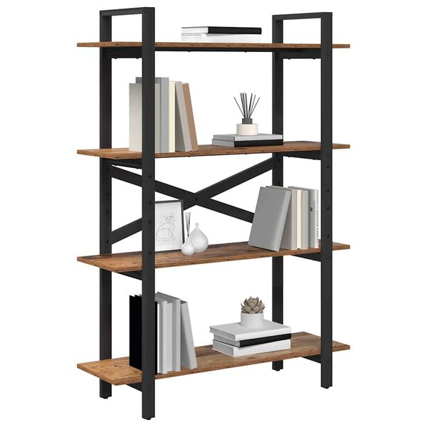 vidaXL Bookshelf Old Wood 100 x 33.5 x 140 cm Engineered Wood