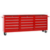 vidaXL Tool Trolley with 15 Drawers Steel Red (147175+2x147176)