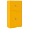 vidaXL Storage Cabinet 2 pcs Mustard Yellow 90 x 40 x 175 cm Steel