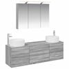 vidaXL Bathroom Furniture Set 4 pcs Grey Sonoma 49.5 x 44.5 x 65.5 cm