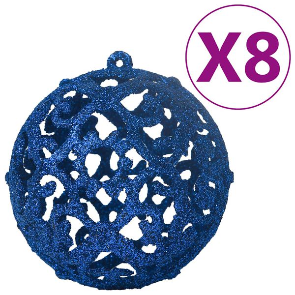 vidaXL 100 Piece Christmas Ball Set Blue