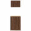 vidaXL Garage Cabinets 2 pcs Brown Oak Engineered Wood